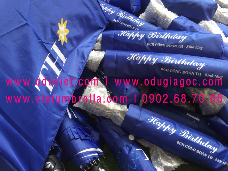 xưởng sản xuất ô dù cầm tay in logo quảng cáo